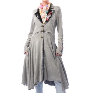 NWT Aratta Silent Journey Captain General Coat Jackey Black Denim M